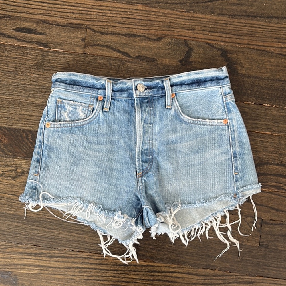 Denim Blue Frayed Women's Shorts by Citizens of  Humanity- size 24